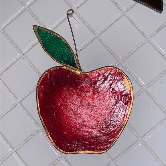 5 stained glass Christmas tree ornaments - Picture 7 of 7